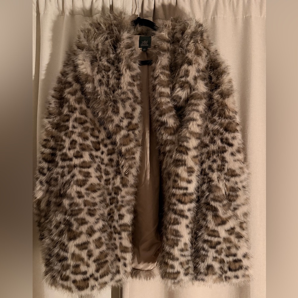 Wild Fable Leopard Faux Fur Coat